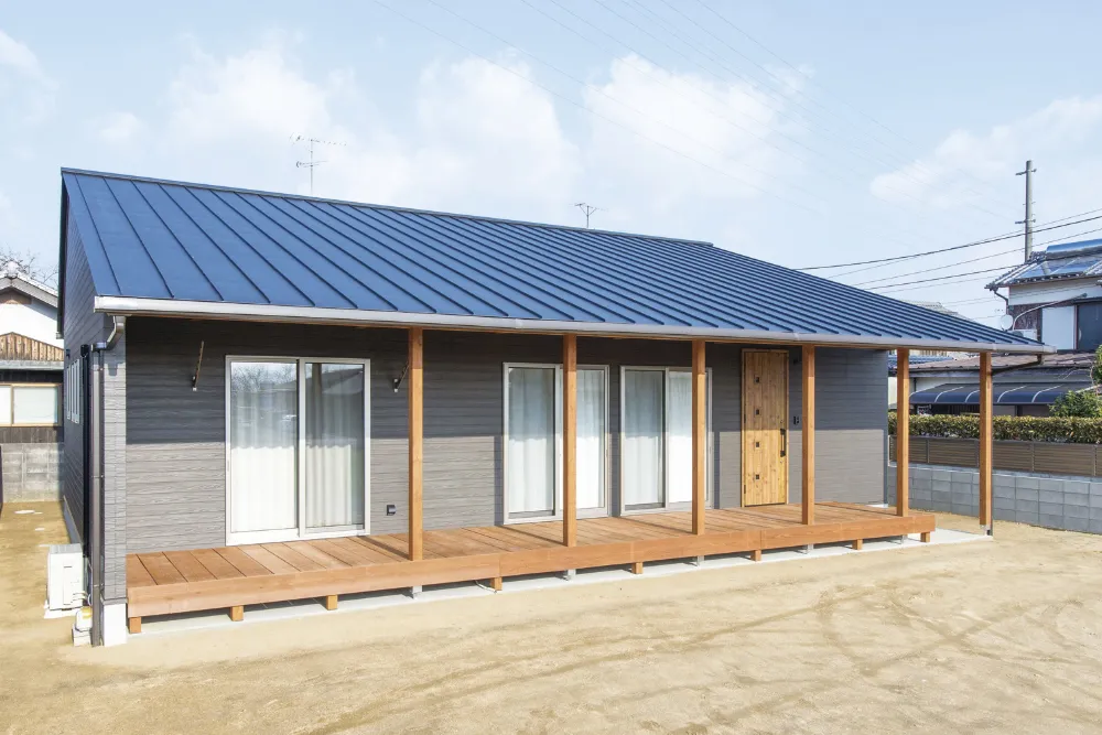 吹き抜けリビングの平屋