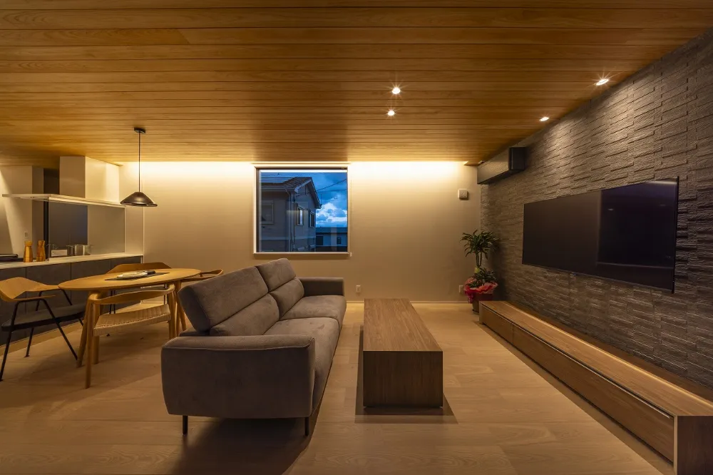 海景と中庭の平屋