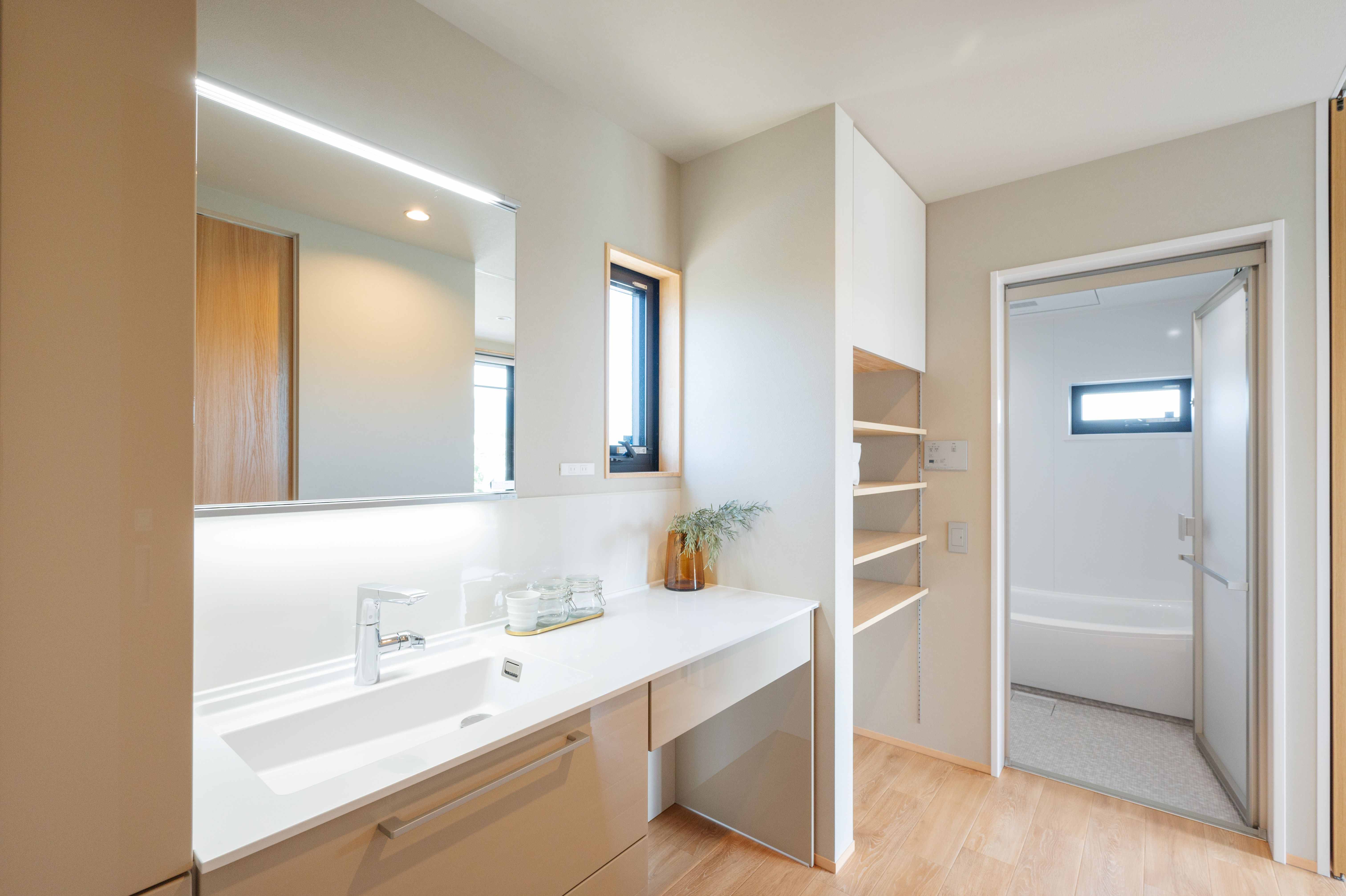 プライバシーに配慮したサニタリールーム