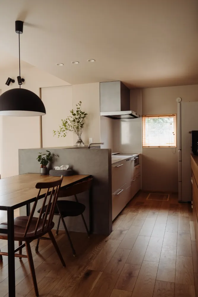 家族を見渡せるキッチン