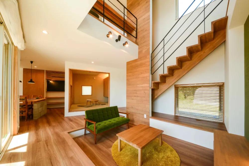 吹抜けのあるリビング