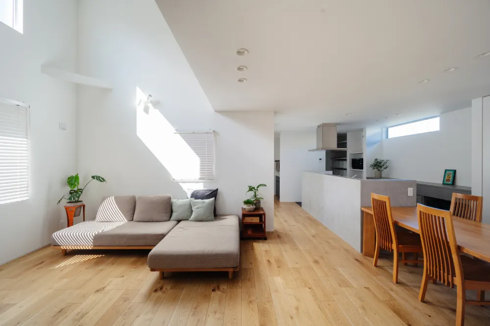 スマートでシンプル、多くの収納を設えたスタイリッシュな家