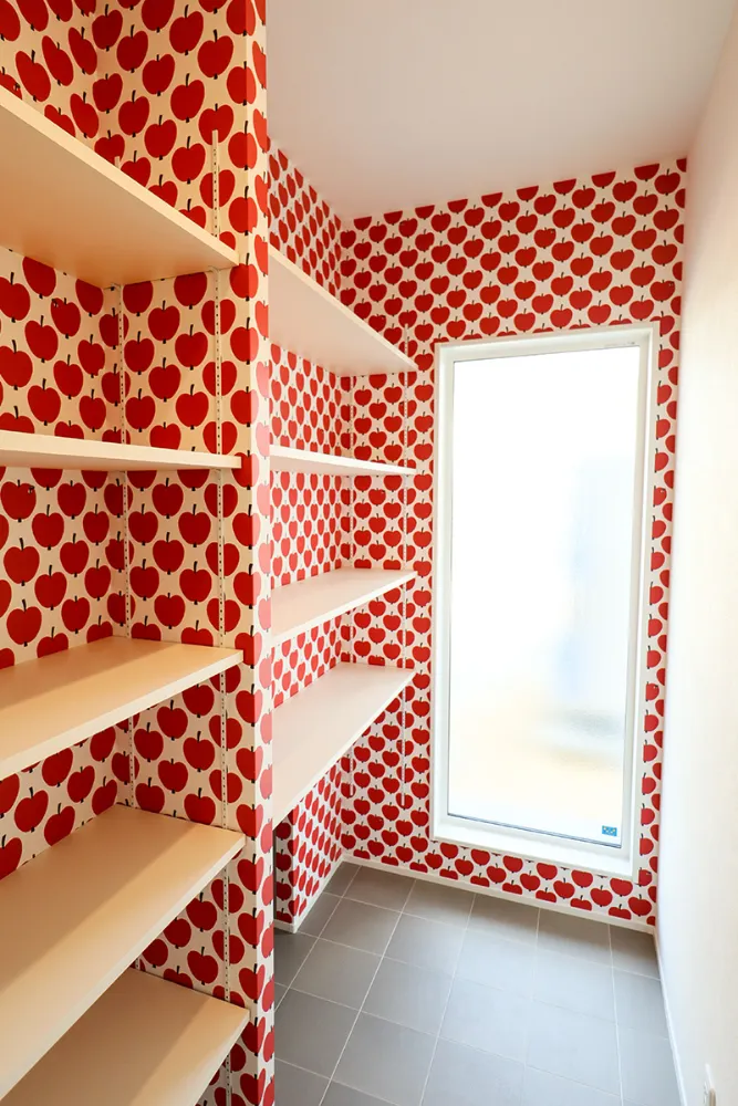 遊び心のあるパントリー