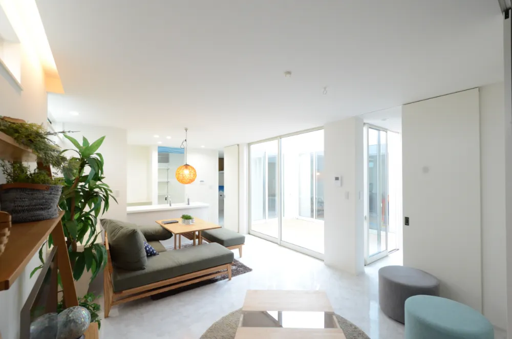 プライベート空間の広がる家